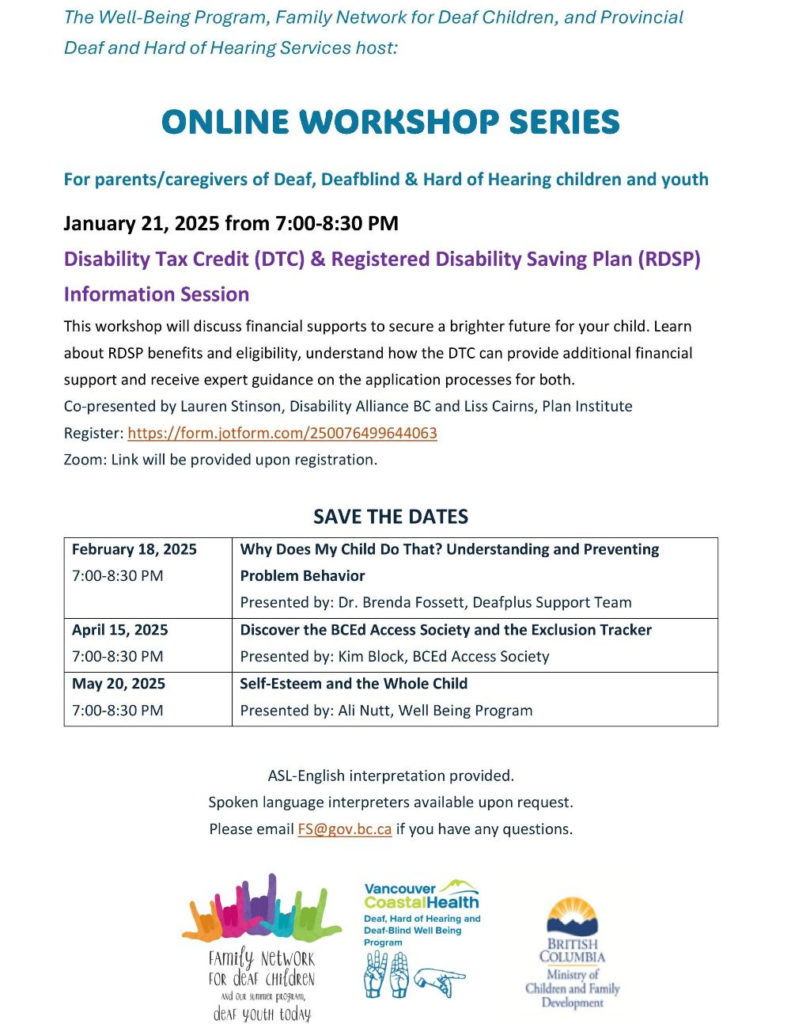 Online workshop series poster